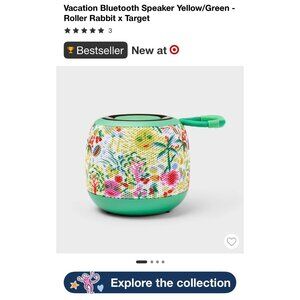 Roller Rabbit X Target Vacation Bluetooth Speaker Yellow/Green NEW IN HAND